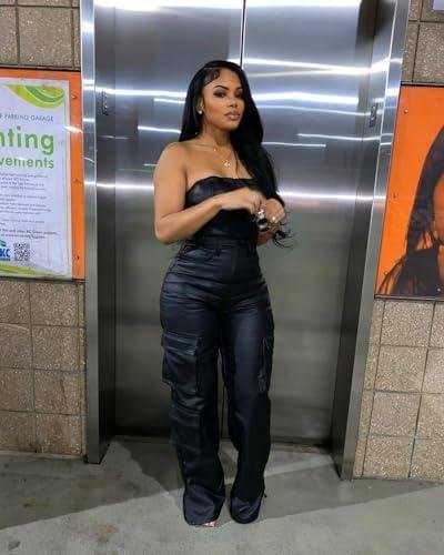 REASERAL PU Leather Jumpsuit: A Sexy⁣ Disaster Waiting ‌to Happen!