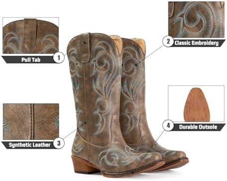 Step Up Your Style with IUV Women's Pointy Toe Cowboy Boots