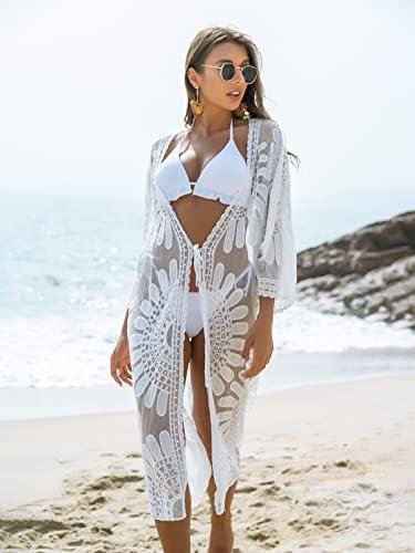 Blooming Jelly Swimsuit Cover Up Review: Long ⁣Floral Lace Kimono