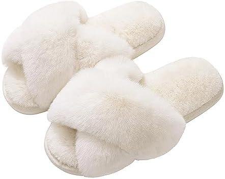 Cozy Comfort: Evshine Women's Fuzzy Slippers⁣ Review