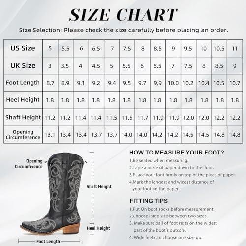 Step Up Your Style‌ with IUV Women's Pointy Toe Cowboy Boots