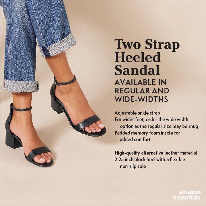 Strut Your Stuff With Amazon Essentials Women's ​Two ‍Strap Heeled Sandal - A Comedic Review