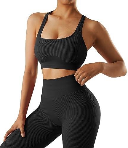Upgrade ⁣Your Workout Wardrobe with OMKAGI Women Ribbed Seamless Sets
