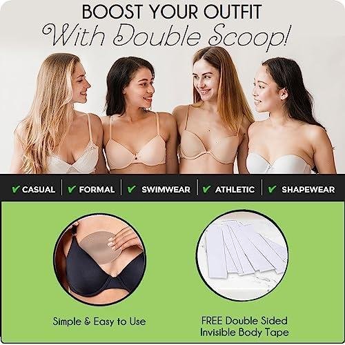 Double Scoop Bra Inserts⁢ Review: Instant⁤ Cleavage, Boost Confidence!