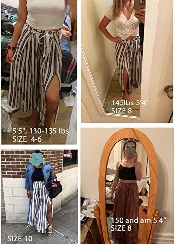 Review: Simplee Women's‌ Elegant Striped High​ Waisted Wide Leg Pants