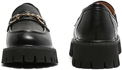 MACNMEUU Chunky Platform Loafers: Fashionable Comfort ⁢for Women