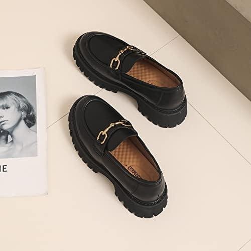 MACNMEUU Chunky Platform Loafers:​ Fashionable Comfort⁤ for ‍Women