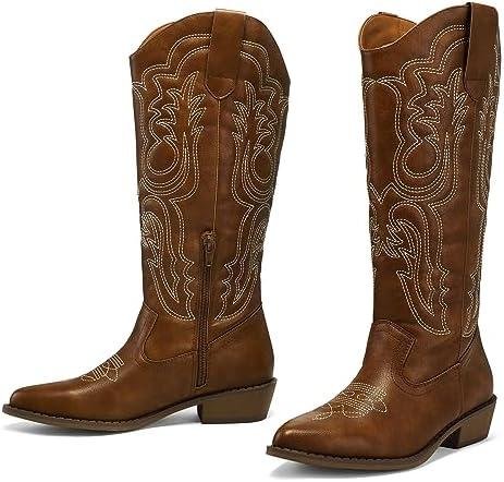 Review: mysoft Women's Embroidered Cowboy Boots - Comfortable & Stylish!