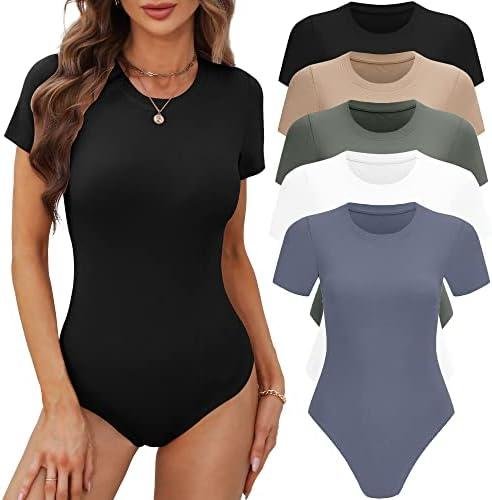 Bodysuits Galore: A Hilarious Review of BALENNZ Women’s 4/5 Pack Short Sleeve Round Neck Tops