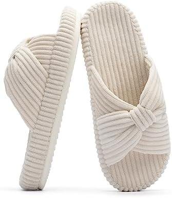 Step into Comfort with Cozy Memory Foam Bow Slippers