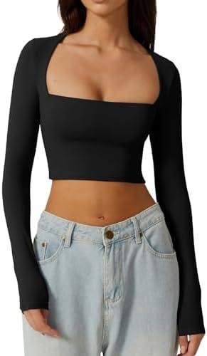 Unveiling the QINSEN Women’s Sexy Square Neck Crop Top: Our Honest Review