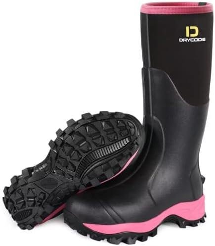 Stay Dry and Stylish in D DRYCODE Pink Rubber Rain Boots!