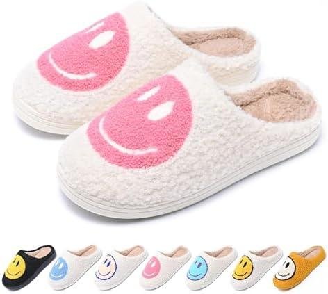 Cozy Up with Our Retro Smile Face Slippers: A Warm & Fuzzy Review