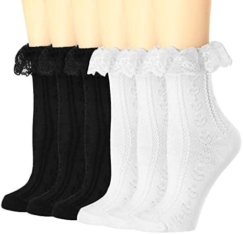 Exploring the Charm of Womens Lace Ruffle Crew Socks