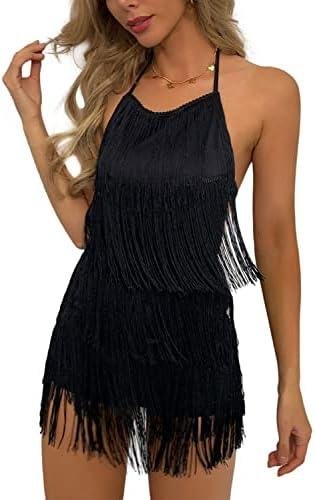 Stylish Review: Sexy Backless Fringe Dress Jumpsuit – Womens Club Boho Tassel Tiered Halter Playsuit Festival Bodysuit Romper post thumbnail image