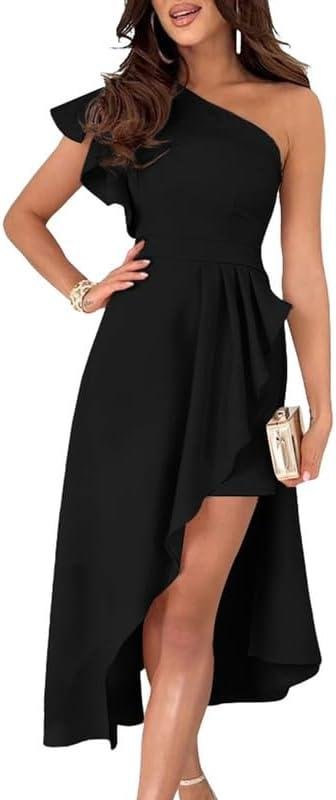 Our Review of Dokotoo Women’s One Shoulder Ruffle Midi Dress