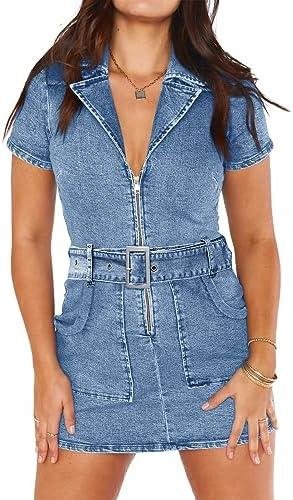 Review: Wenrine Womens Summer Denim Dress with Pockets – A Must-Have for Your Closet!