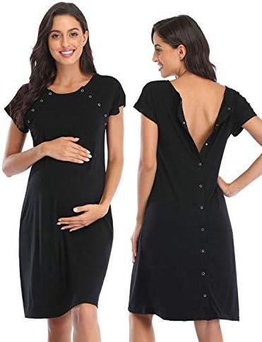 Experience Comfort and Style with Our Maternity 3 in 1 Nursing Nightgown!