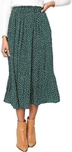 Upgrade Your Wardrobe with EXLURA High Waist Polka Dot Midi Skirt! post thumbnail image
