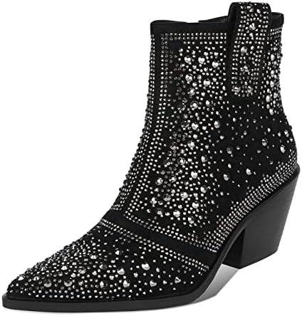 Sparkle in Style with ISNOM Rhinestone Cowboy Boots Review